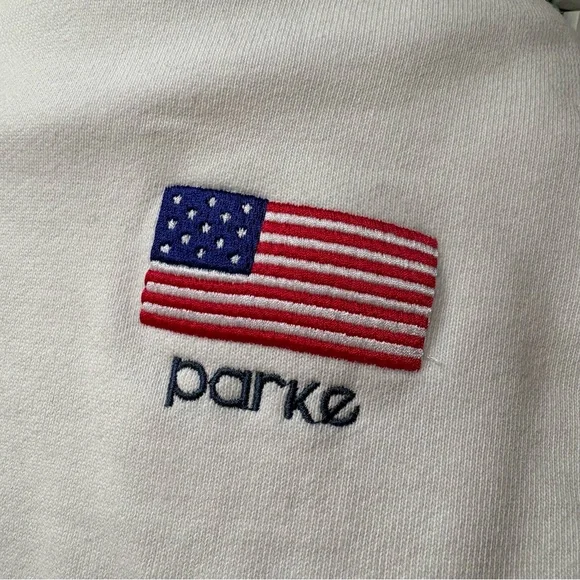 Parke heritage flag white hooded sweatshirt - Picture 6 of 8